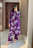 Feather Printed 2pcs - Comfort in Linen