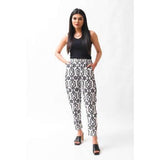 Straight Trouser / Pants WB White Abstract