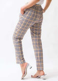 Straight Trouser / Pants Yellow Check