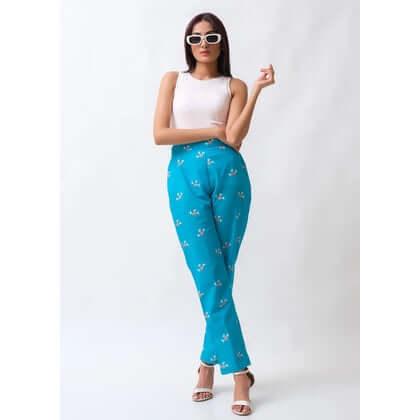 Straight Trouser / Pants T Sea Green Flakes