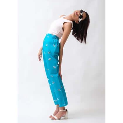 Straight Trouser / Pants T Sea Green Flakes