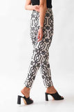 Straight Trouser / Pants WB White Abstract