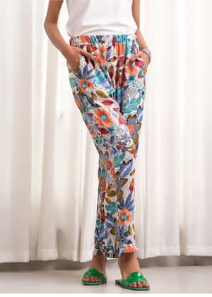 Straight Trouser / Pants Multi Floral